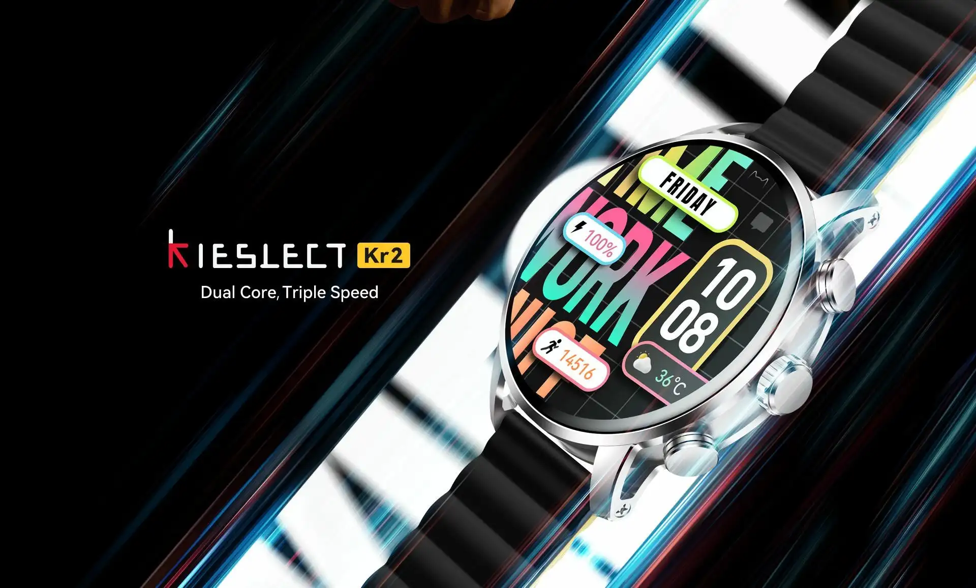 AMOLED-дисплей и характеристики Kieslect Kr2