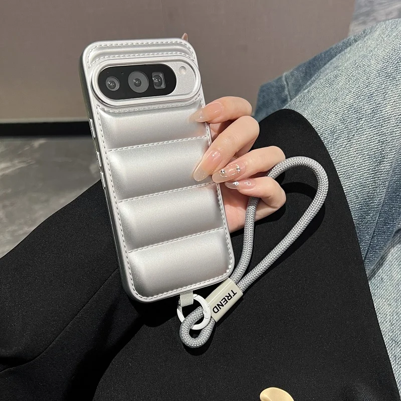 Soft Liquid Silicone Down Jacket Case with Lanyard