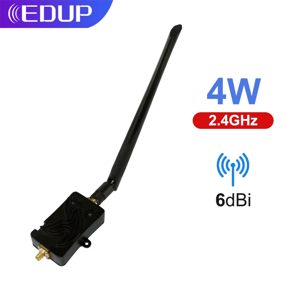 Edup 4W Wifi Booster Amplificatore Di Segnale 2.4Ghz 802.11N Ripetitore Wifi Extender Wireless Wi-Fi Power Signal Booster A Lungo Raggio