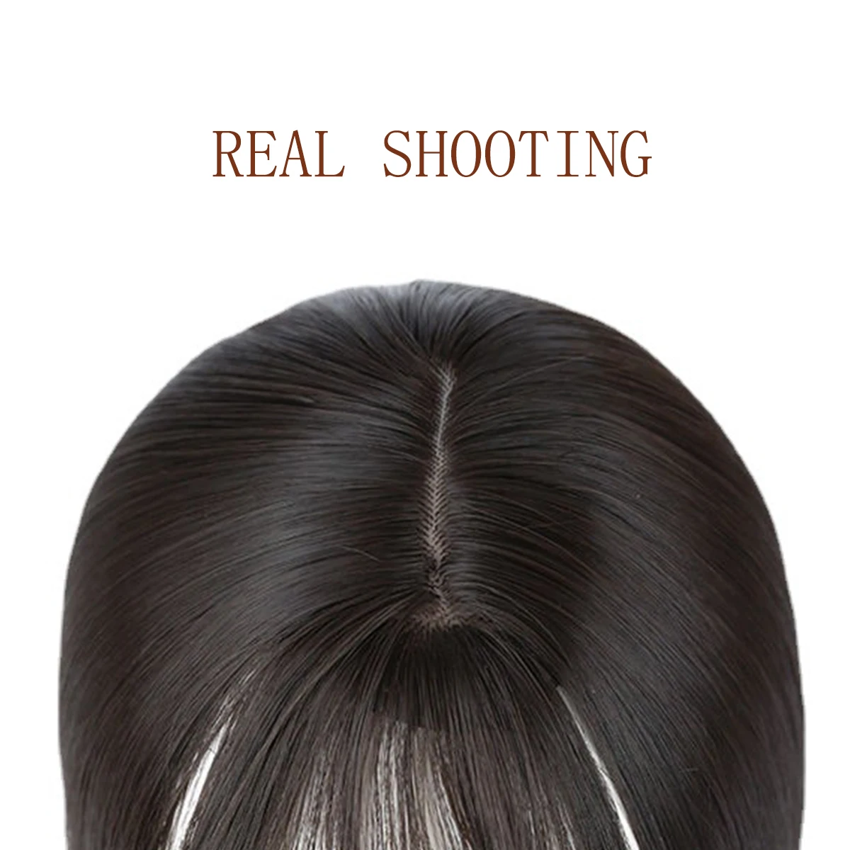 Synthetic Hair Toppers With Bangs Clip In Hair Topper Hair Pieces For Thinning Hair Hair Loss Cover Gray Hair Hair Accessories