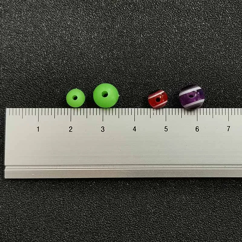 Fishing Beads 50pcs/lot 6mm 8mm Mixed Color Luminous Carolina Rigs Taxes Rigs DIY Kit Bass Tackle
