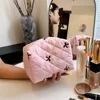 Ladies' Bow Makeup Bag for Women Embroidered Bowknot Travel Cosmetic Bags Large Capacity Handheld Makeup Toiletry Storage Bag 4