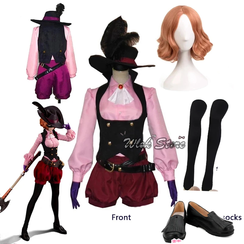 

Anime Persona 5 Noir Haru Okumura Cosplay Costume Noir With Hat Socks Haru Okumura Cosplay Wig Shoes For Hallween Custom Made