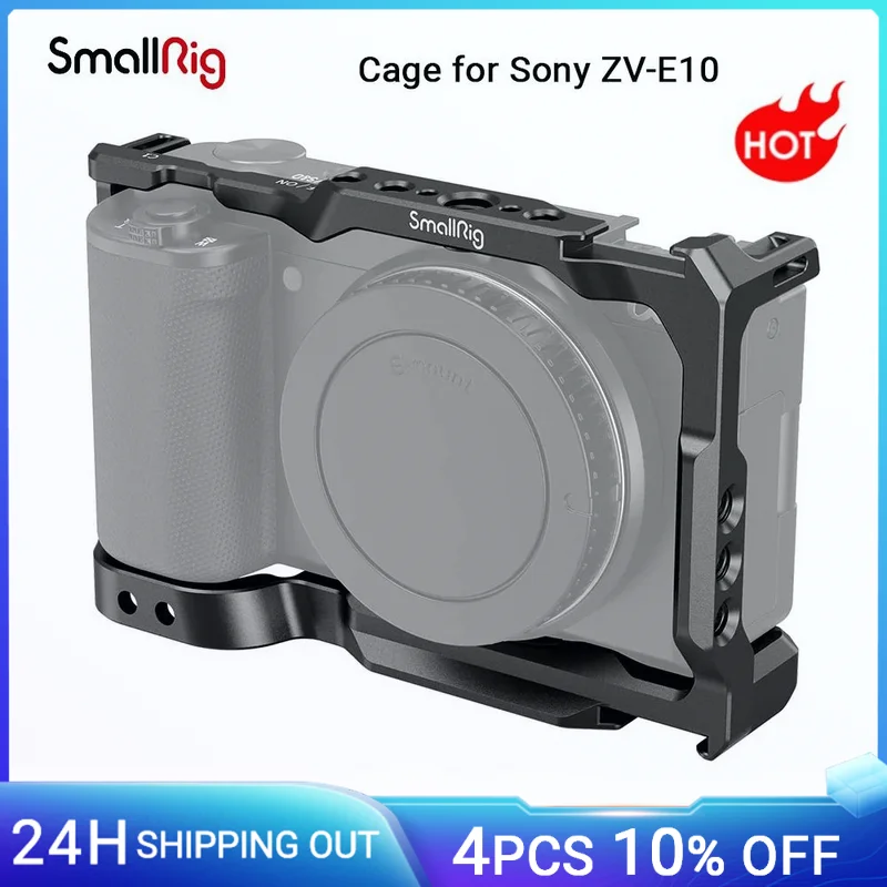 Smallrig Per Gabbia Sony Zv-E10 Con Piastra A Sgancio Rapido Integrata Per Arca-Scarpa Svizzera E Fredda Per Custodia Per Fotocamera Sony Zv-E10-3531B