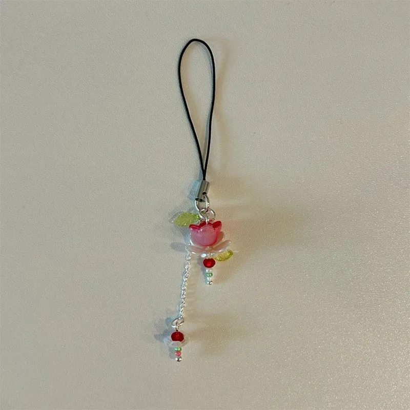 Phone Charm Blumen Design - Handgefertigter Schlüsselanhänger Y2K