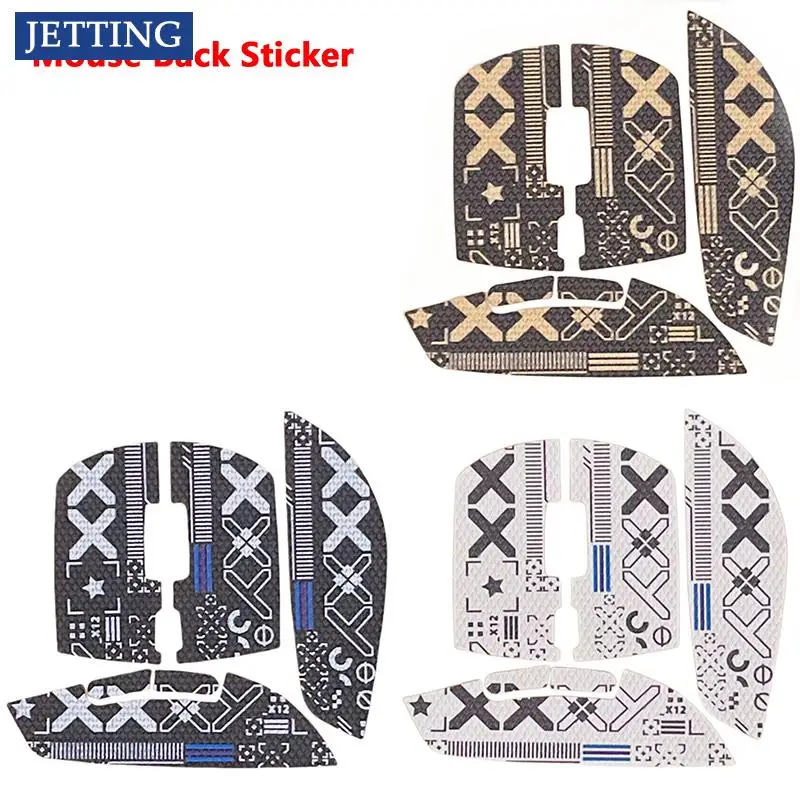 1Set Mouse Non-slip Stickers for HERJILL AJ199 Mouse Printing Sweatproof Skate Feet Pad Glides Curve Edge w/Alcohol Pad
