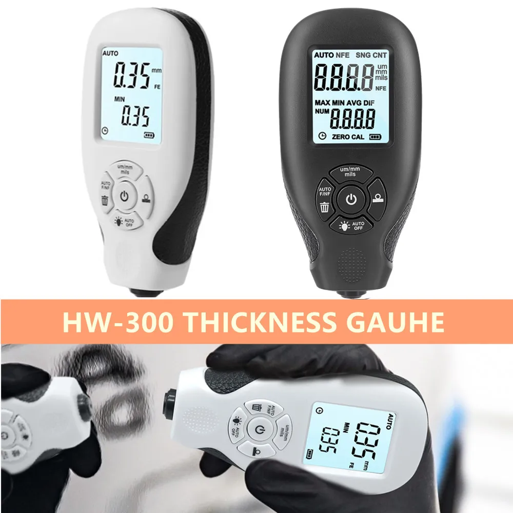 HW-300 Coating Thickness Gauge 0-2000UM Car