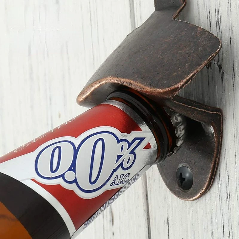 

10 Pack Bottle Opener Wall Mounted Rustic Beer Opener Set Vintage Look with Mounting Screws for Kitchen Cafe Bars