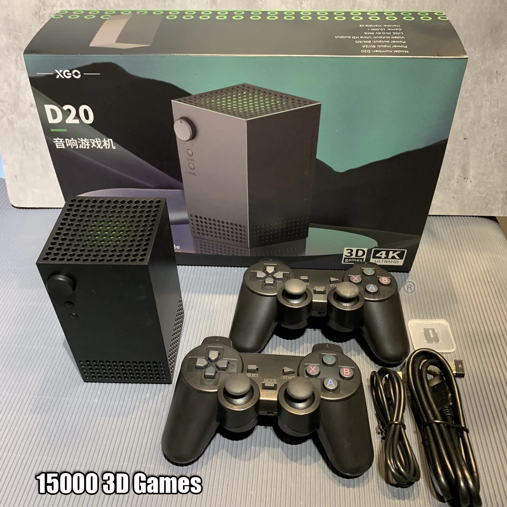 D20 Stereo Retro Video Game Console Hd Output Dual Wireless Controllers