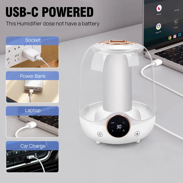 3 IN 1 Humidifiers For Bedroom Cool Mist Humidifiers 6