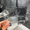 1pc Rabbit Bathroom Tray, Acrylic Washstand Tray for Two Cups, Waterproof Storage Tray, Home Organizing & Storage, Room Decorati 1