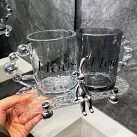1pc Rabbit Bathroom Tray, Acrylic Washstand Tray for Two Cups, Waterproof Storage Tray, Home Organizing & Storage, Room Decorati 1
