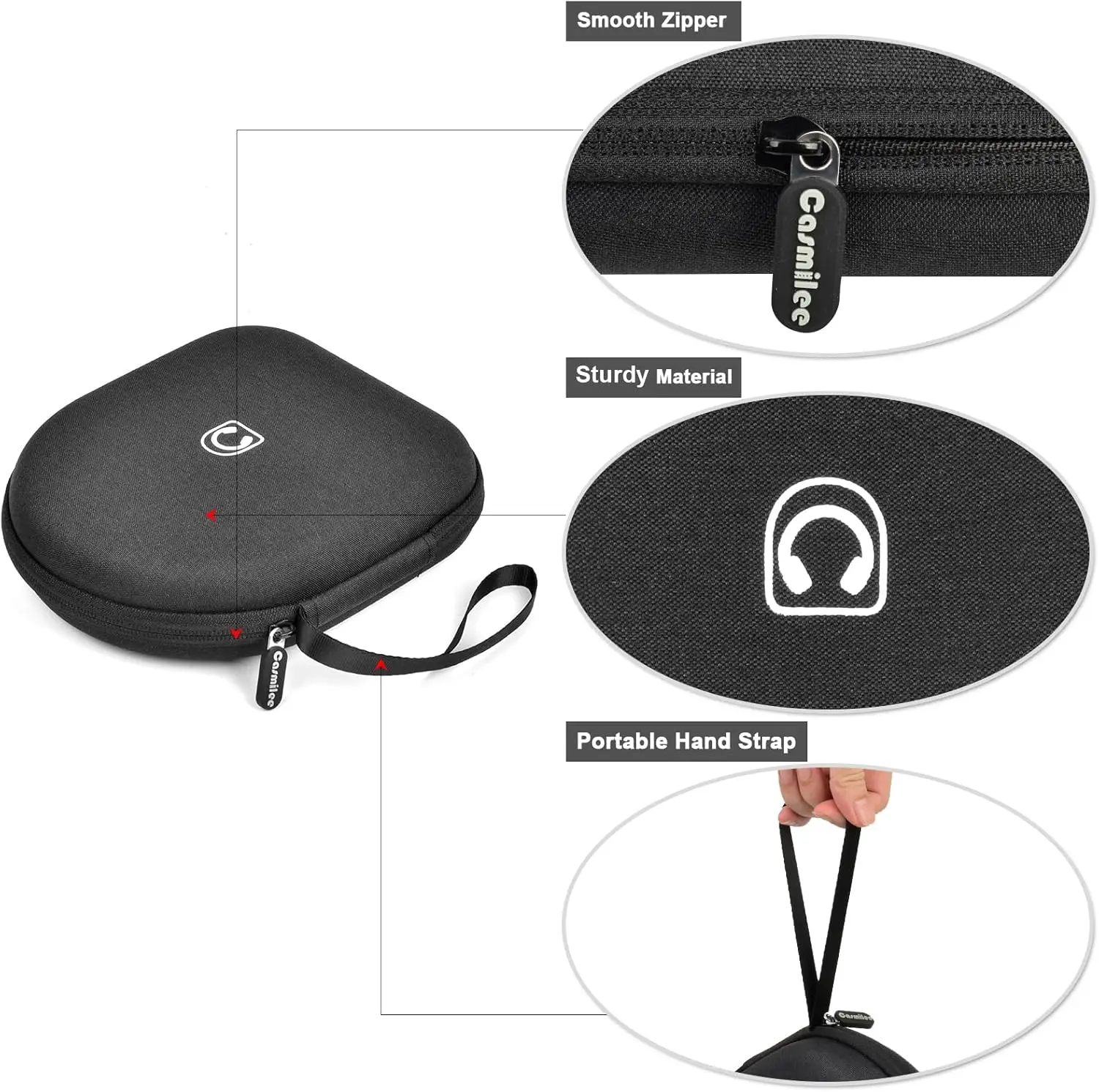 Durable Protective Headphone Case for Wireless Bluetooth On-Ear Headset