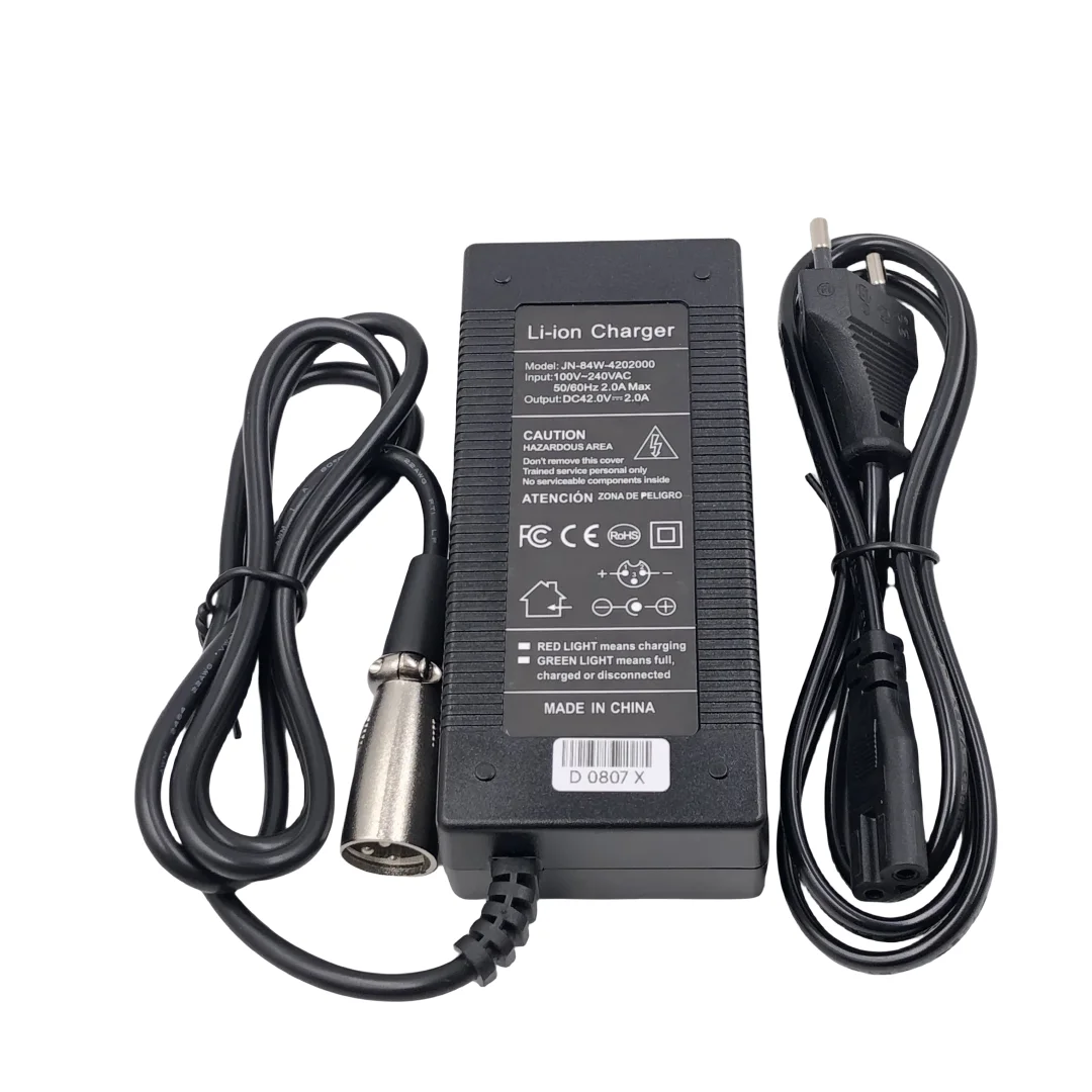 36V Li-ion Charger 42V2A Lithium Battery Charger for 36V moped with XLR Socket/Connector battery charger