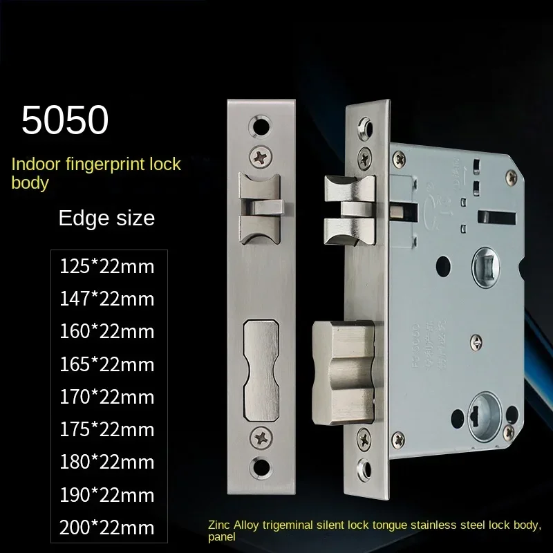 

Metal Stainless Steel direction Reversible Electronic Lock Body 5050 Mortise For Face Recognition Fingerprint Smart Door Lock