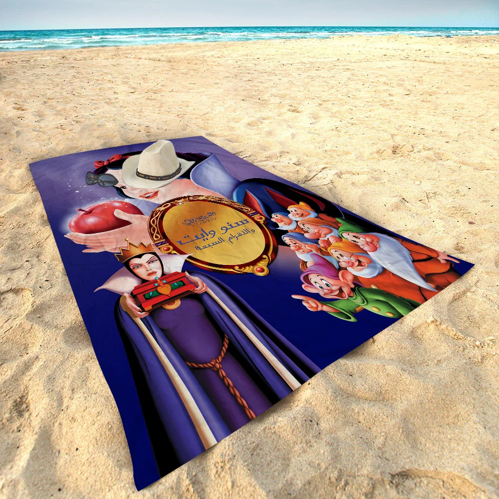 Cute White Snow Beautiful Girl Big Microfiber Beach Towels Quick Dry Towel Sand Beach Towels Pool Towel For Travel Swim Pool 2
