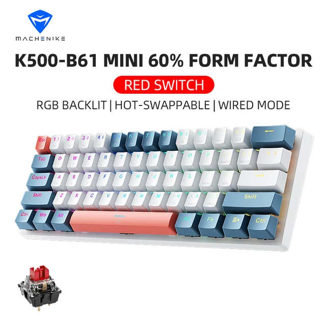 Teclado Gamer para Juegos Mini Teclado multicolor LED Mini Keyboard for  Gaming