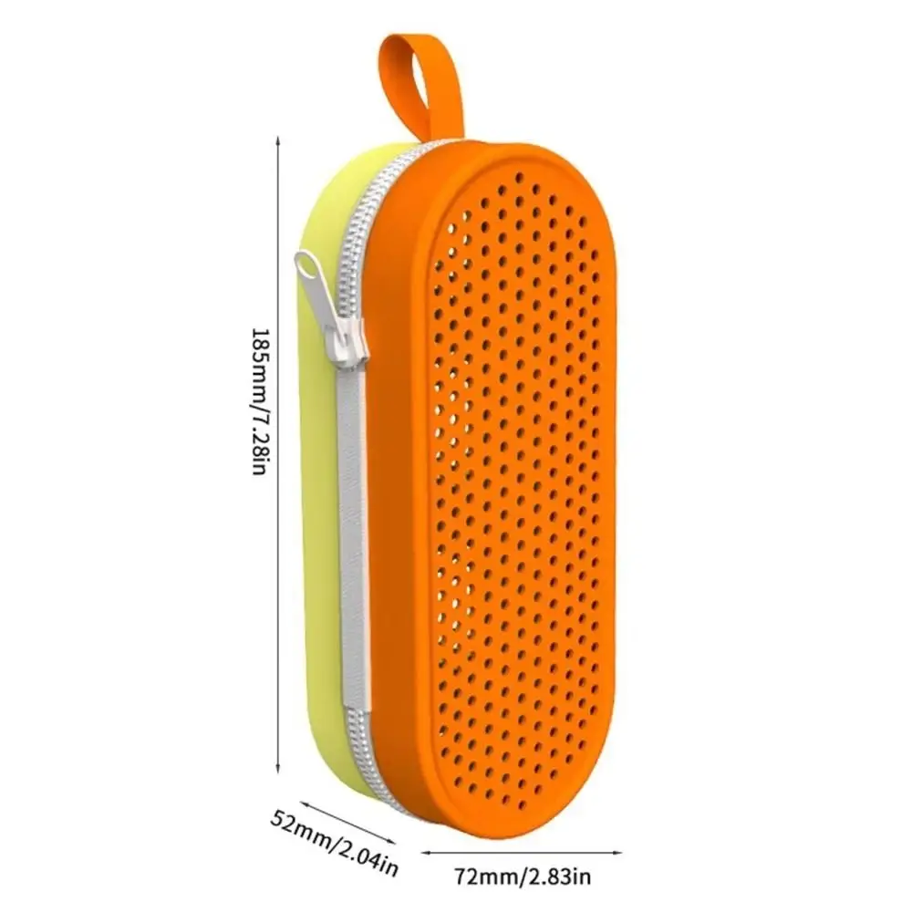 1Pc Silicone Large Capacity Dual-Sided Zipper Swimming Goggles Storage Box Breathable Portable Sun Glasses Protection Box zipper eyewear box swimming goggles box