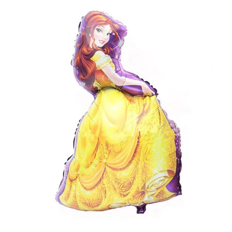 Фото Disney Princess Belle вечерние украшения из фольги Balloons возлюбленные шары, подарки для девушек, праздничные цифры, аксессуары №4