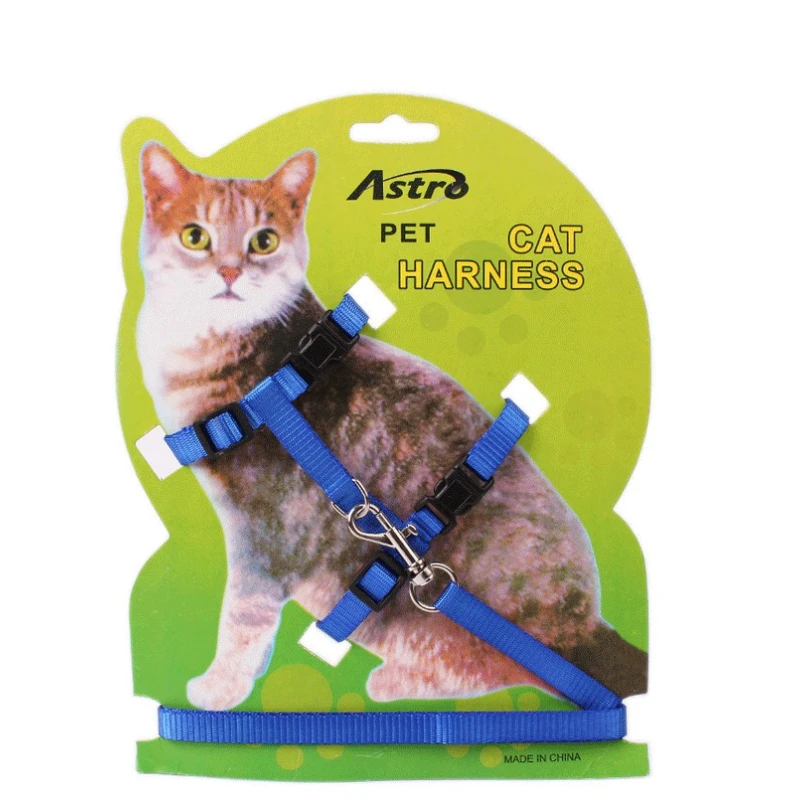 H-Shape Nylon Cat Harness and Leash Set, Adjustable Kitten Vest Harness for Walking Escape-Proof Puppy Harness for Small Dogs