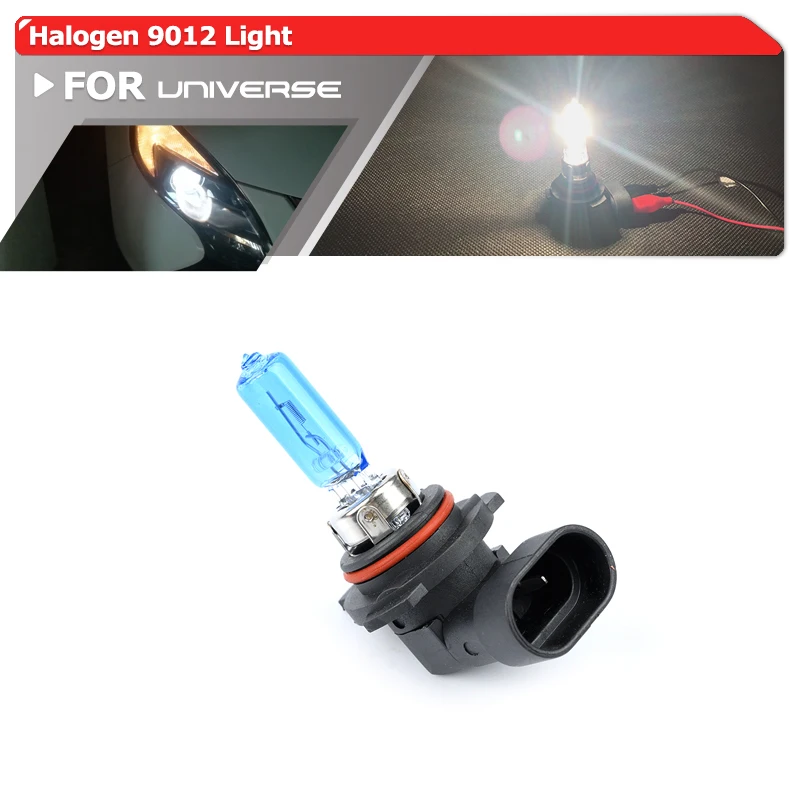

1PC HIR2 9012 Halogen Light Bulbs Xenon White 55W 6500K Direct Fit 9012 9012LL HIR2 PX22d Replace Bulb Lamp For GMC Sierra