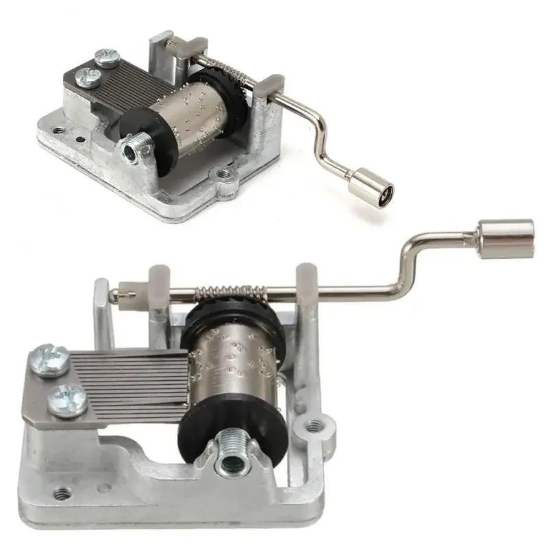 Music Box Mini Hand Cranking Music Movement Transparent Box for Christmas Gift Merry Christmas music box,carousel music box