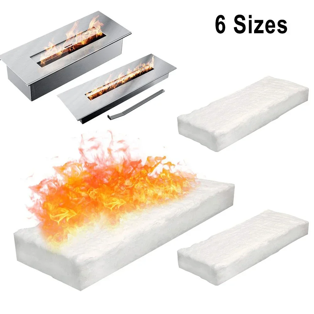 Ethanol Fireplace Accessories Ceramic Insulation Blanket 3pcs Ceramic Fiber Blanket Ceramic Sponge For Bioethanol Fireplace Resistant Insulation Cotton Firplace Firebox Safety Bio Fire