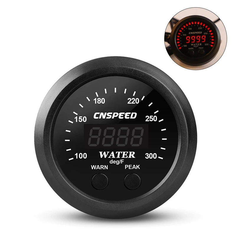

Датчик температуры воды CNSPEED с цифровым дисплеем, 12 В, Ультратонкий Универсальный измеритель температуры воды с датчиком, Дисплей индикатора яркости