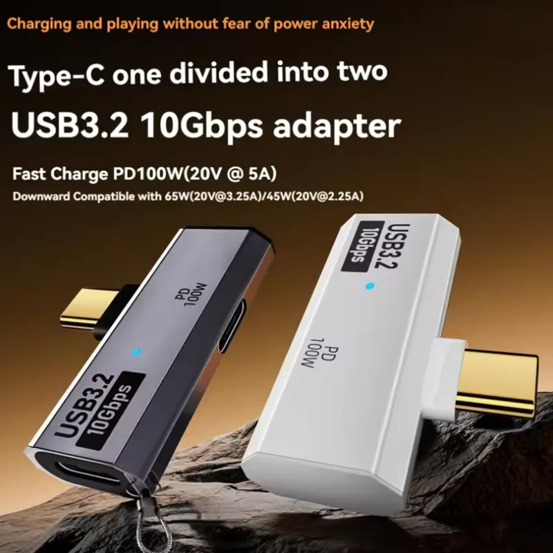 รูปสินค้า อะแดปเตอร์ OTG 2 in 1 ชาร์จเร็ว 100W PD สำหรับมือถือและแท็บเล็ต
