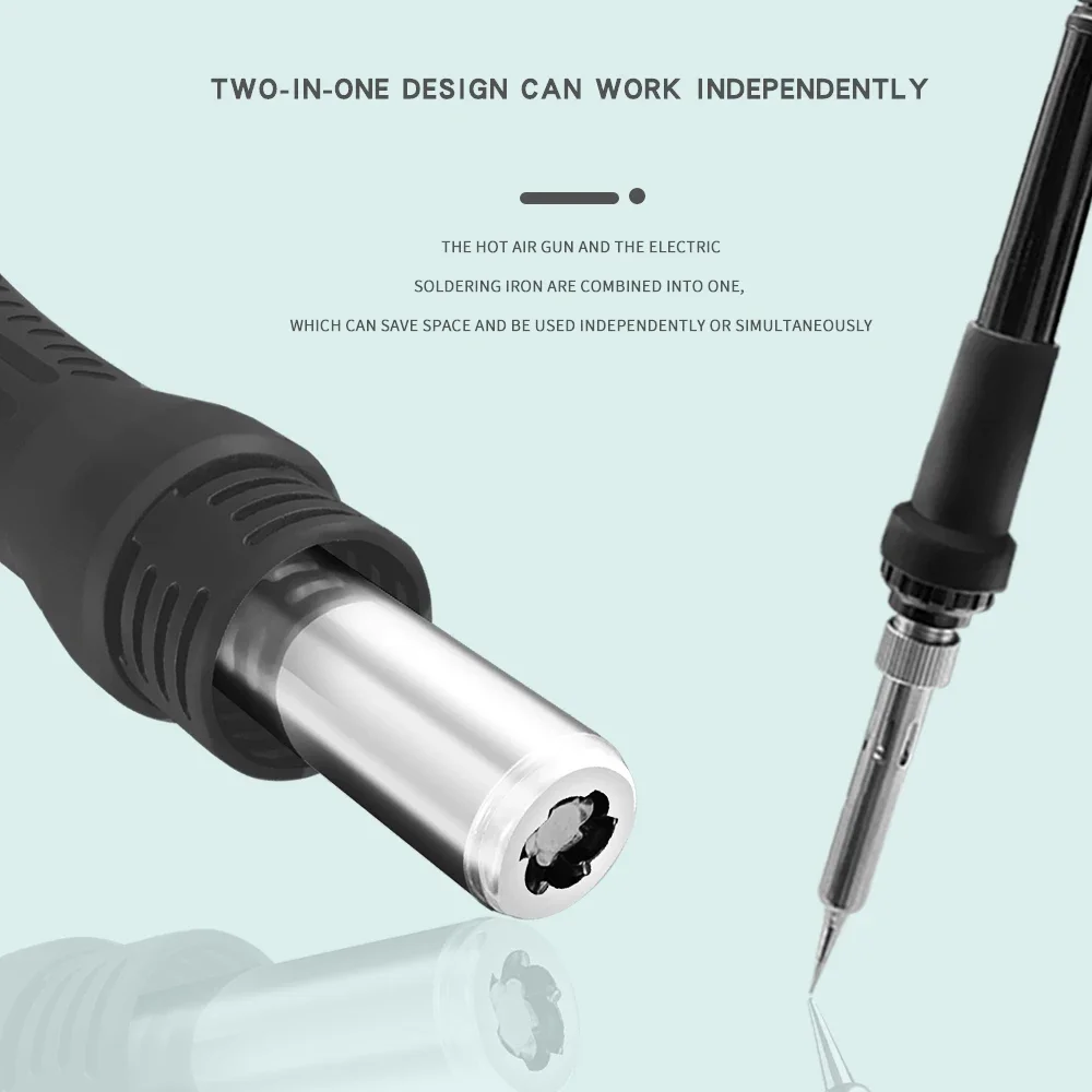 8909D Soldering Station Digital Display Hot Air Gun Soldering And Rework Station For Cell-Phone Welding Desoldering Repair Tools 4