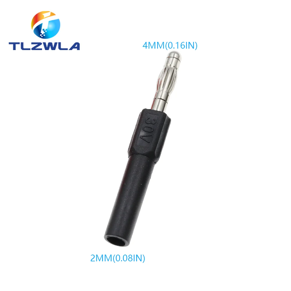 2PCS Vergoldung 30V 4MM Bananen Stecker Auf 2MM Buchse 4MM Weibliche Loch Auf 4MM männlichen Kopf Stecker Adapter – Detail 8