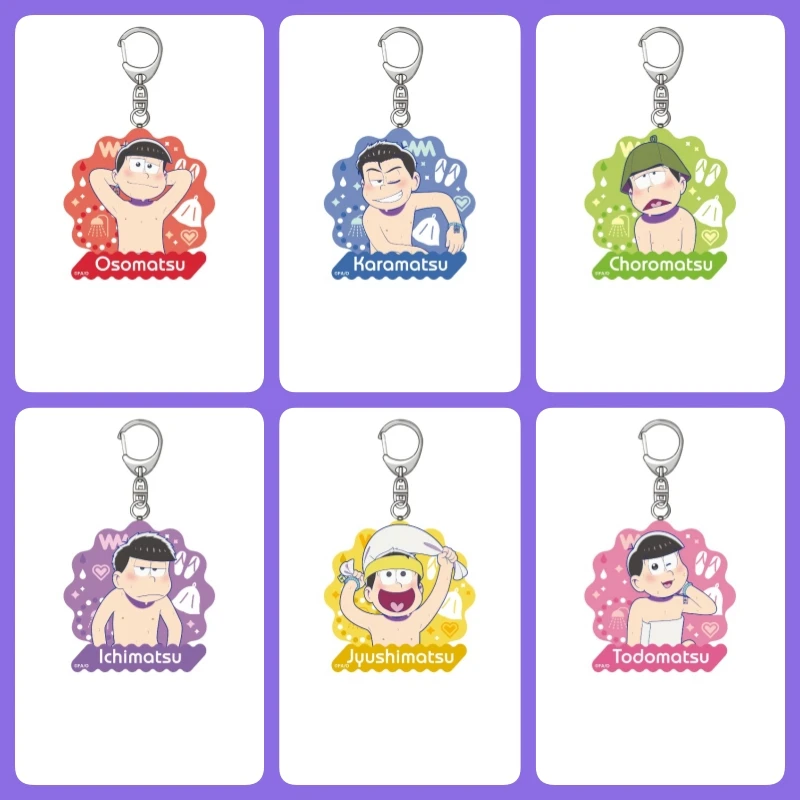Anime Osomatsu-san Cartoon Figure Keychain and Bag Charm