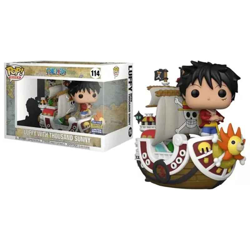 thumbnail image 1 of NUEVA Llegada Funko POP ONE PIECE Serie Luffy con Going Merry #111 Thousand Sunny #114 Modelo Juguetes Figura de Acción Juguetes para Regalos, 1 of 5