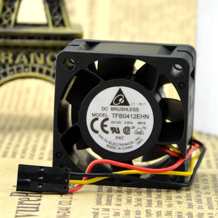 델타 4cm 4-와이어 PWM 4028 12V 0.87a Tbb0412ehn 서버 폭력 팬