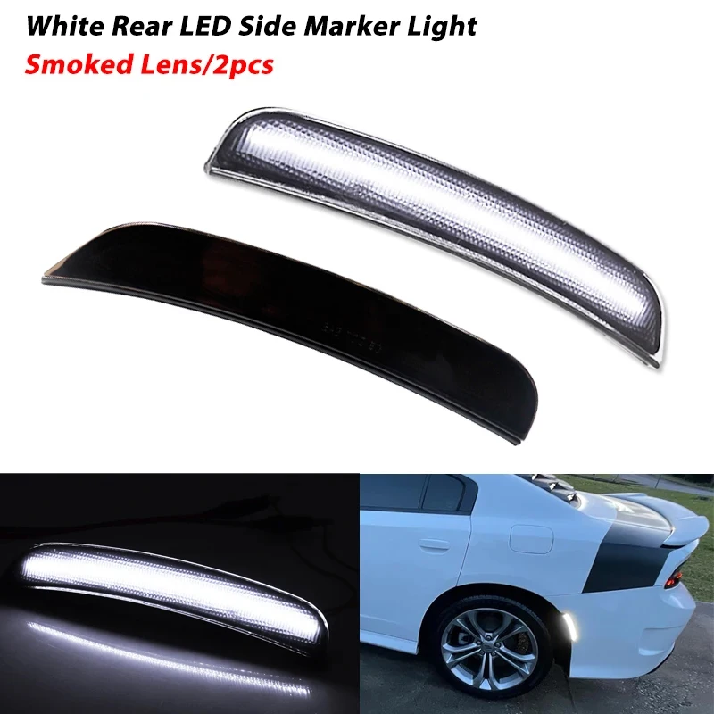 Smoked Lens Front & Rear LED Side Marker Lights For 2015-2021 - Foto 11