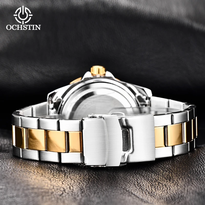 OCHSTIN Luxury Men's Watches Stainless Steel Band waterproof Fashion Luminous Large Dial reloj hombre relogio masculino