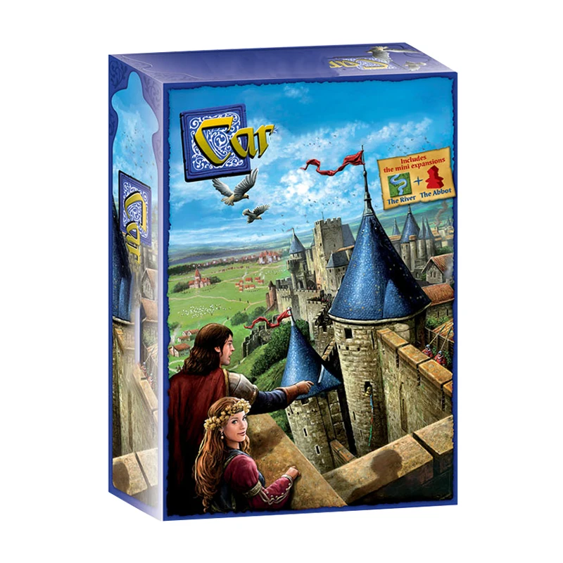 English Castle Carcas Classic Board Game for Family Party 2 5 Players Fun Tile Placement Strategy Game Best Gift Idea