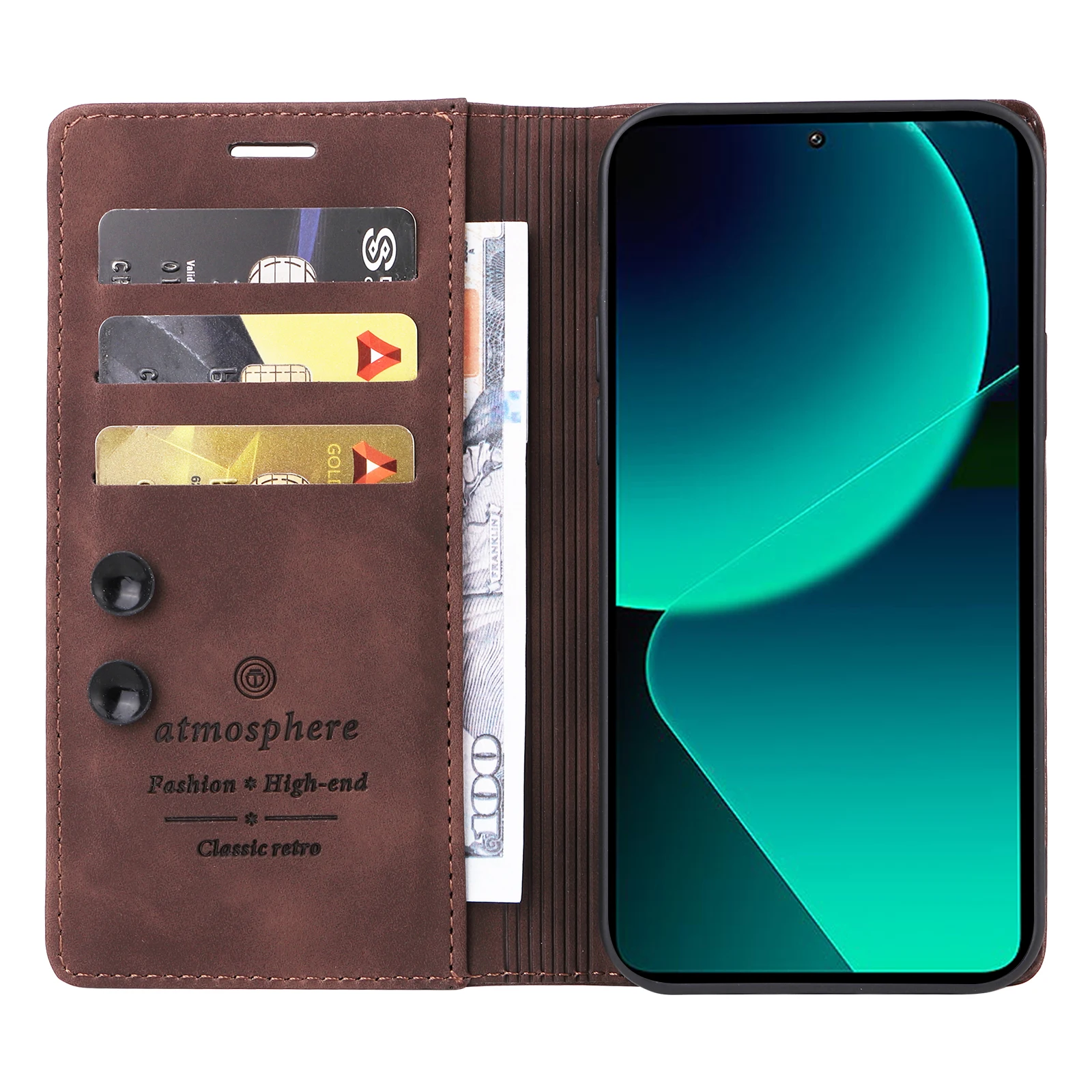 Premium Ultrathin Leather Flip Wallet Phone Case