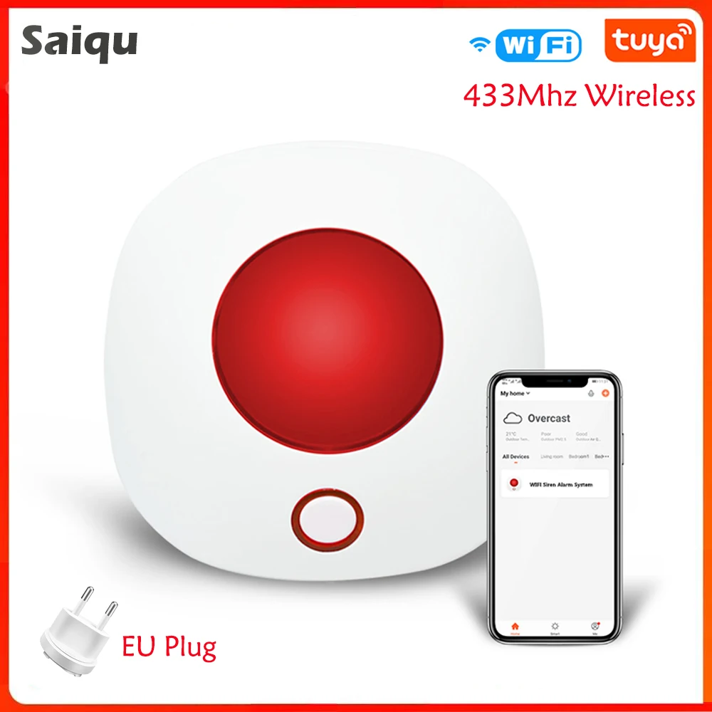 Indoor Wireless Alarm Siren for GSM Alarm System 110dB WiFi Tuya Sound Light Flash Strobe High Decibel Loudspeaker siren alarm,flash led siren light,led strobe light