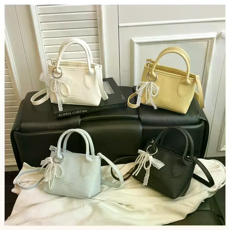 Borse a tracolla semplici e quadrate da donna, tinta unita, versatile borsa a tracolla da donna, borsa casual da donna, borsa tote con tasca per telefono