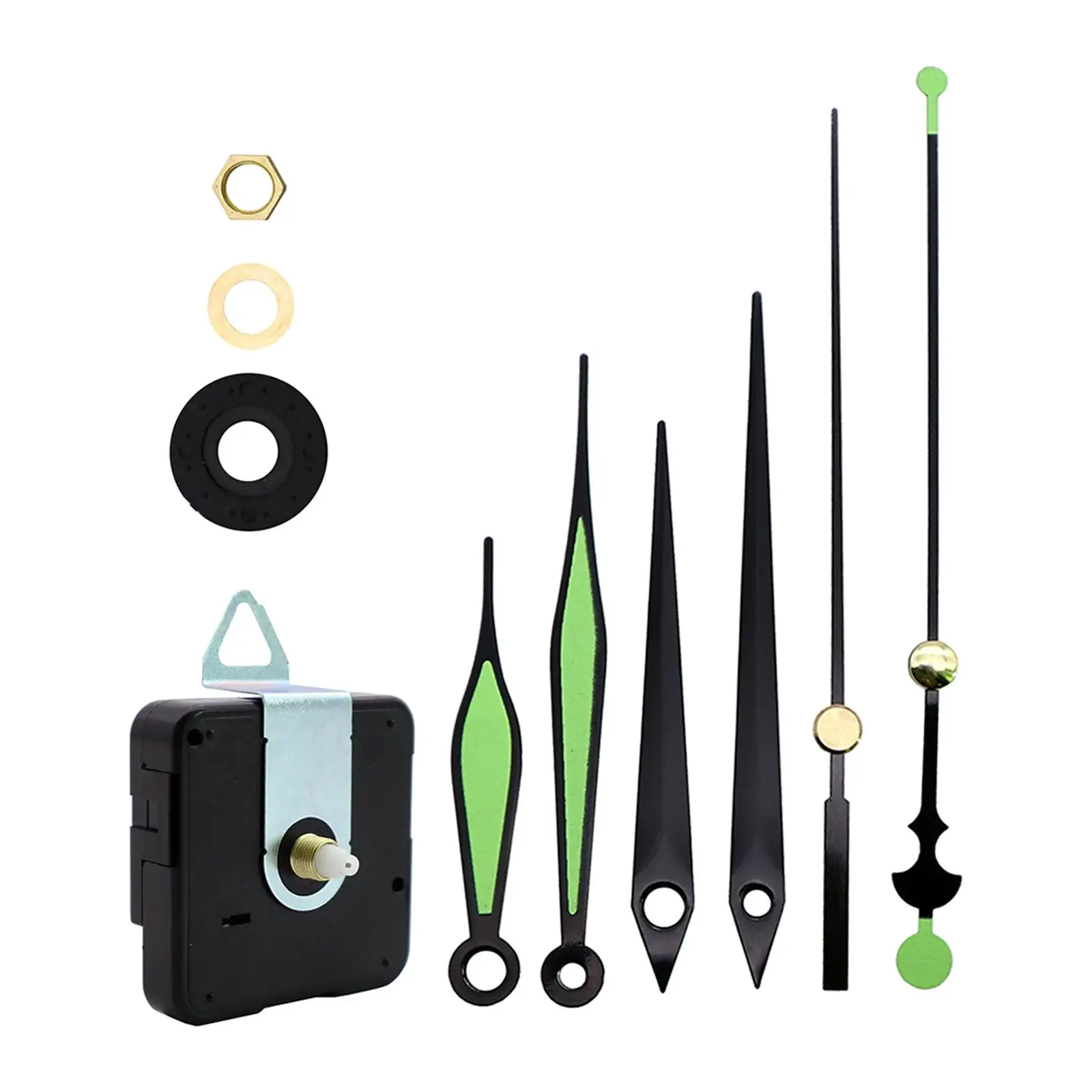 Quartz Clock Movement Mechanism Mute Replace Parts Long Shaft with Needles |