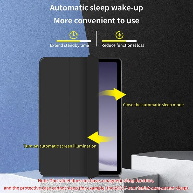 Premium 11 Flip Stand Magnetic Silicone Tablet Case - Soft Liquid Back Cover