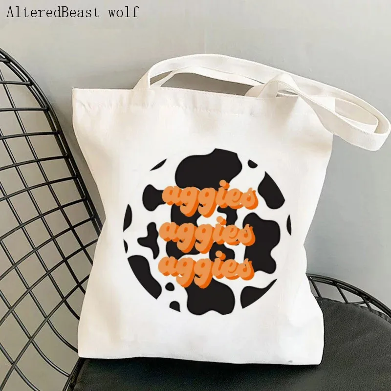 

Women Shopper UC Davis Aggies Printed Bag Harajuku women Shopping Bag Canvas Shopper Bag girl handbag Tote Bag Shoulder Lady Bag