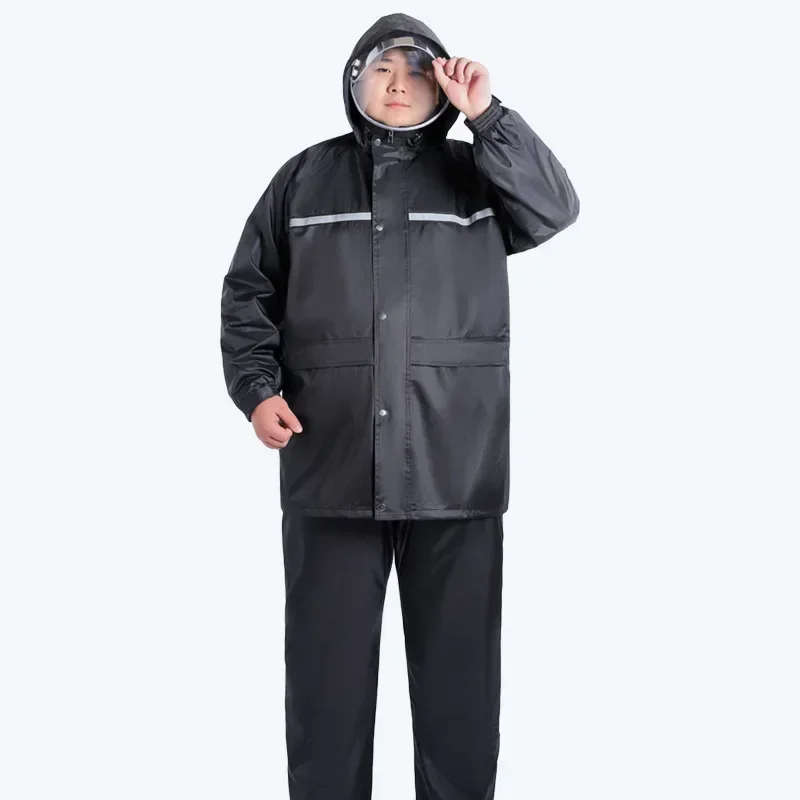 Raincoat Suit Outdoor Riding Full-body Anti-storm High-gloss Reflective Raincoat and Rain Pants for Electric Vehicle
