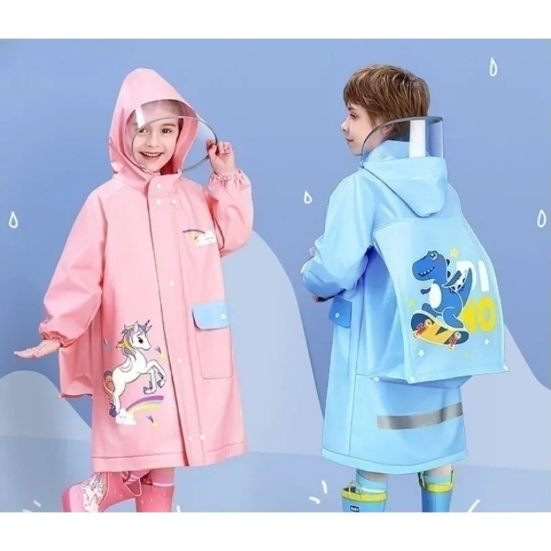 Polyester Baby Raincoat Outdoor Waterproof Rain Coat Children Impermeable Poncho Boys Girls Rain Jacket