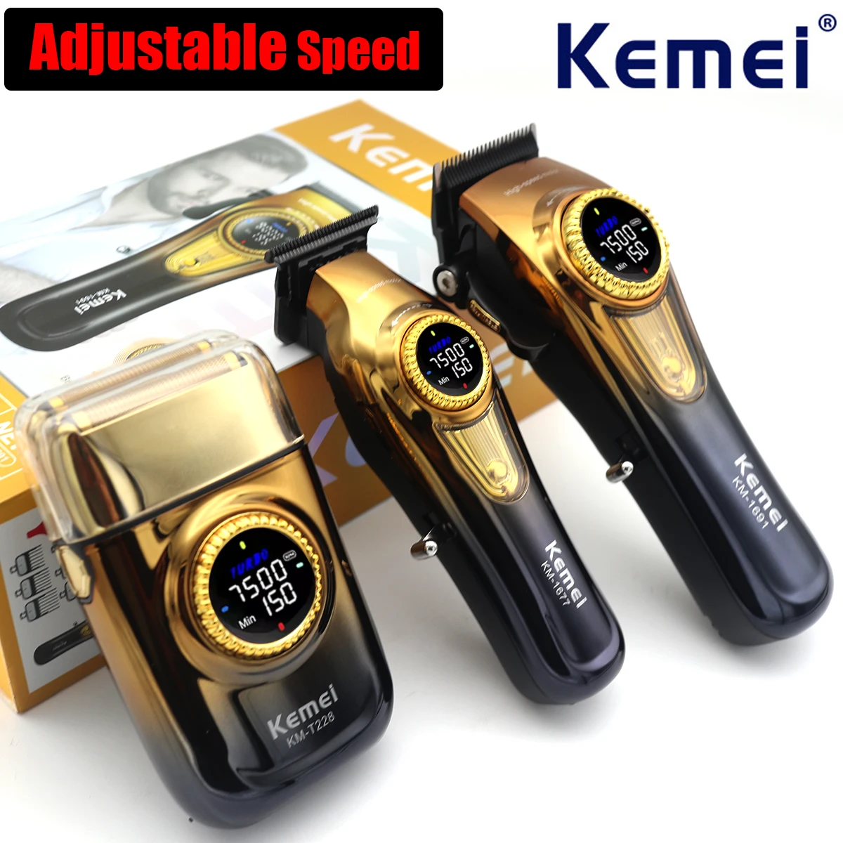 Kemei ヘアクリッパー イエローゴールド　USB充電式 Amazon.co.jp: KEMEI プロフェッショナル 電動バリカン ヘアー