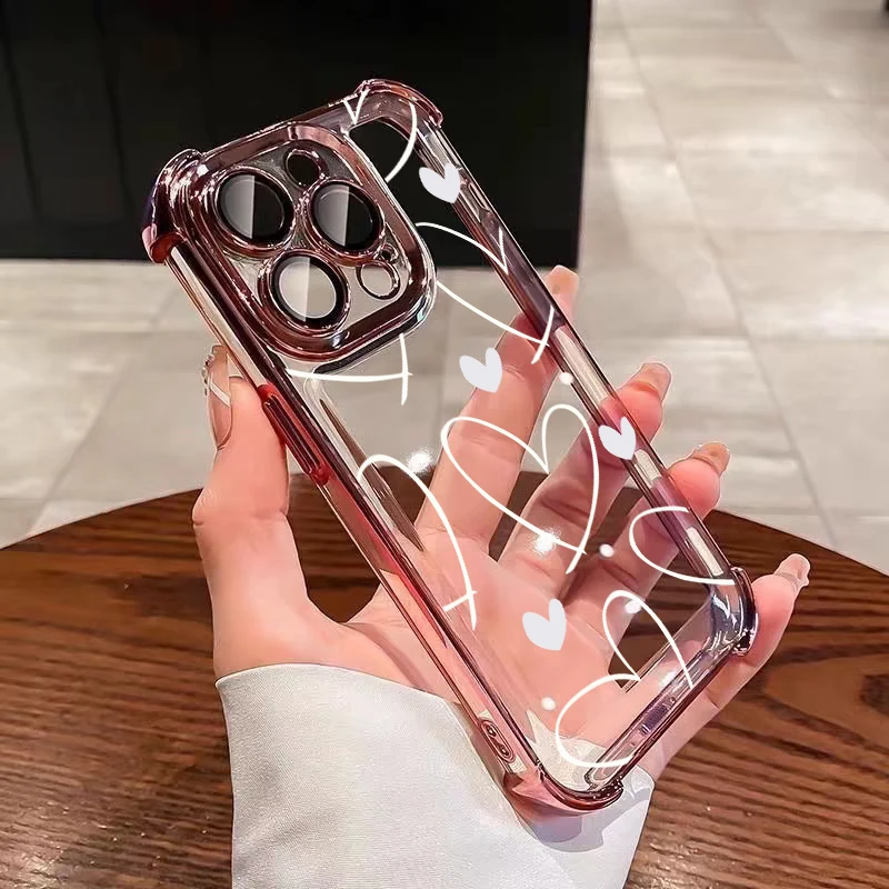 Luxury Love Heart Airbag Phone Case Cover