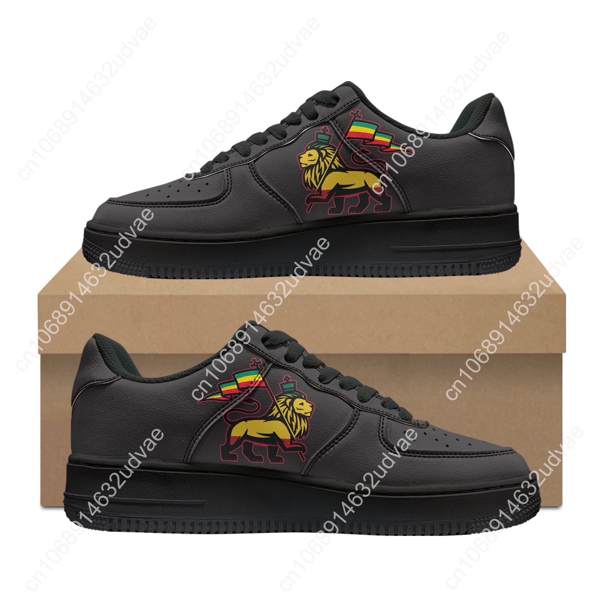Reggae Rastafarian Rasta Rastafari Lion Of Judah AF Basketball Mens Womens Sports Running Flats Force Sneakers Custom Made Shoe
