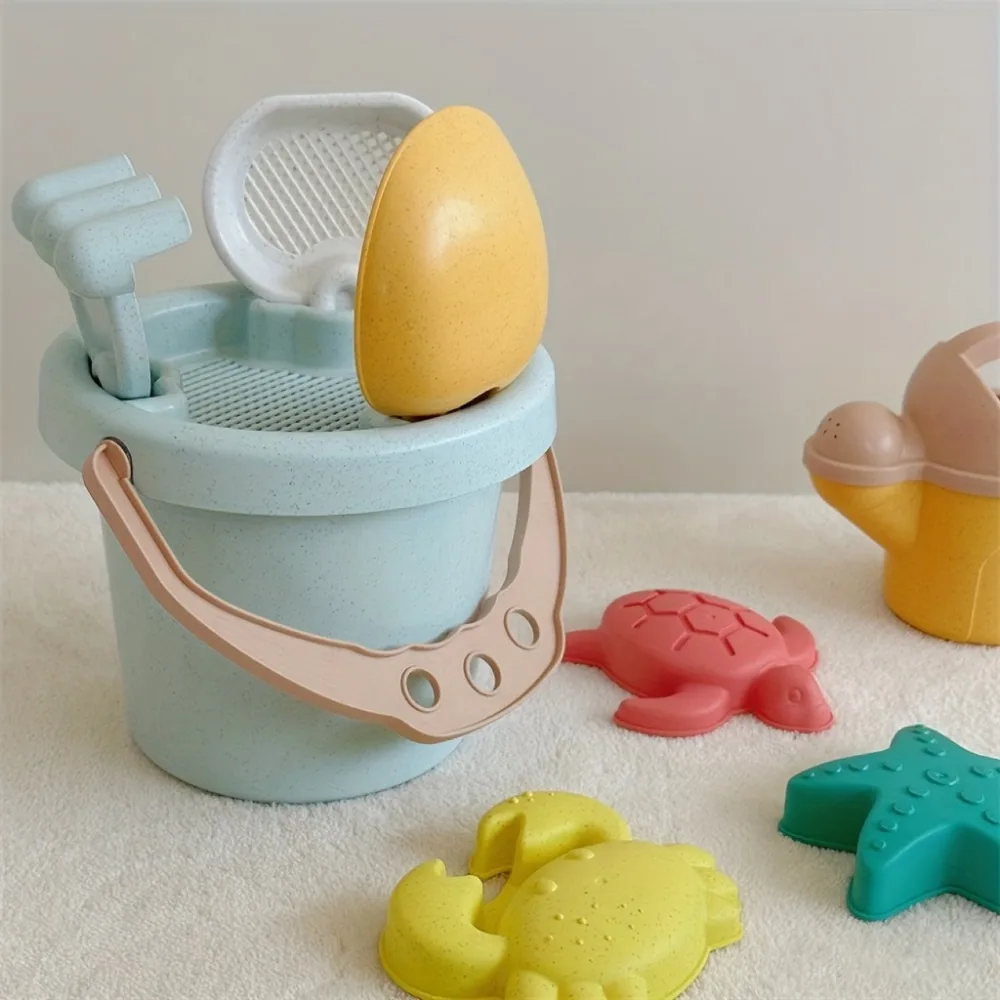 Sea Creatures Sand Beach Toy Set Toys Kids Sandbox Toys Toddlers Sand Toys Beach Tool Kit Bucket Watering Shovel Travel Outdoor 5
