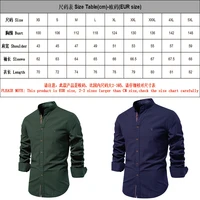 Nouvelle chemise d'affaires tendance pour hommes en coton et lin, haut à manches longues de couleur unie à la mode. 6